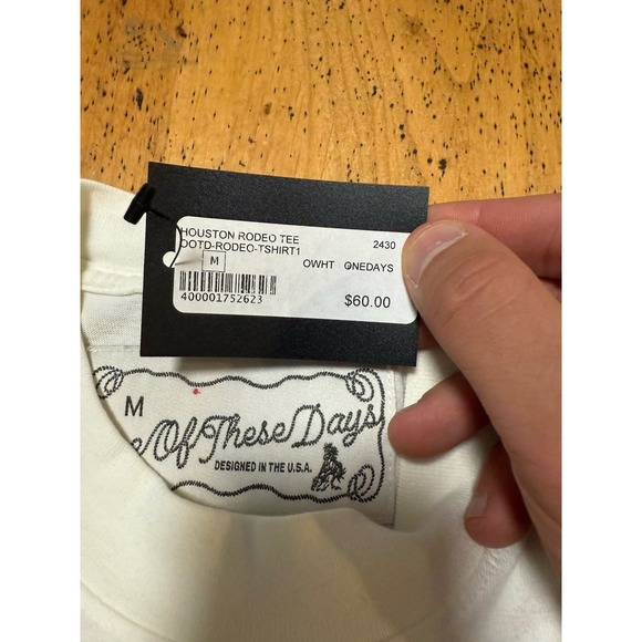 One Of These Days Shirt Mens Medium White Rodeo Western Graphic Tee - Picture 3 of 8